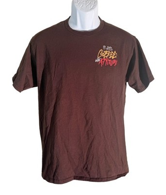 Monster Java Coffee With Attitude Anything But Basic T-Shirt Brown Adult Medium