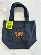 Trader Joe  s   Trick Or Treat   Mini Tote Bag Limited Edition Halloween Black