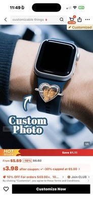 Apple Watch Series 7 45mm Silver Aluminum Case Blue Silicone Band 32GB
