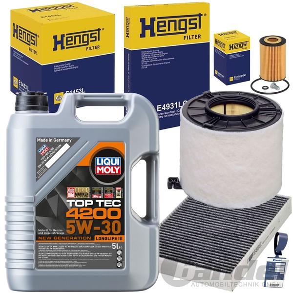 Hengst Filterset+Liqui 5W30 ÖL Passend FüR TDI Audi A4 B9 A5 F53 Q5 FY-image