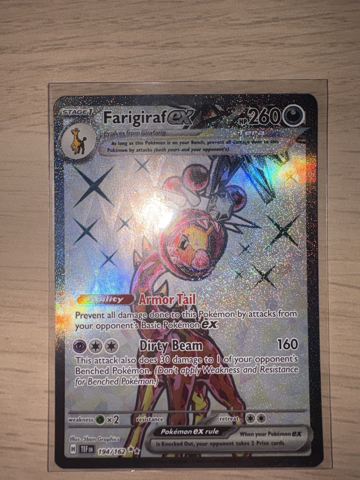 Farigiraf ex 194/162 Sv05: Temporal Forces Holo Ultra Rare Pokemon TCG - NM