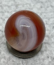 Vintage Akro Agate Two Color Corkscrew Marble. Measures .59 Near Mint Condition