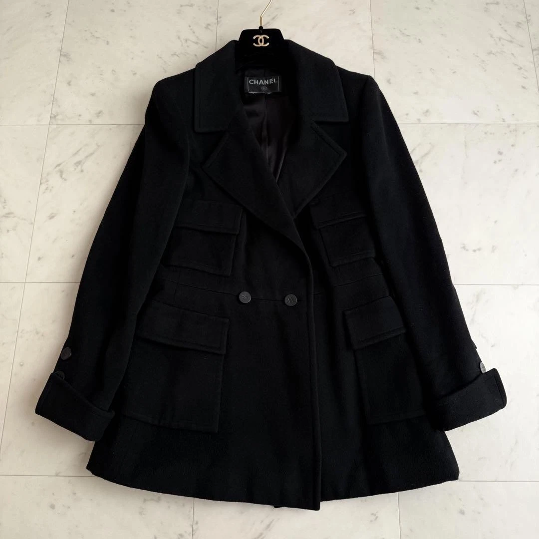 Cappotto Chanel Cashmere 100 Coco Mark Bottoni Lana