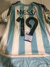 Rookie Argentina World Cup Lionel Messi Signed Autographed Jersey Beckett BAS