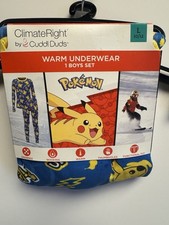 Cuddle Duds Boys Size Large Poke Mon Pajama Set