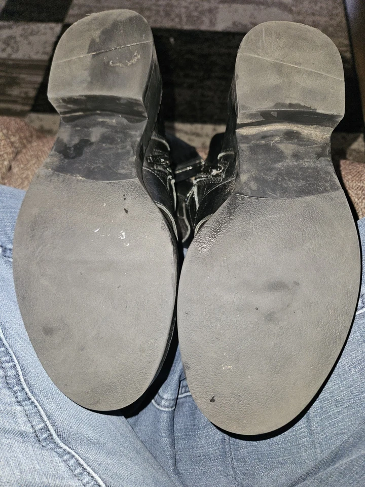 BOTAS MOTO STEVE MADDEN ARLETTE TRIPLE HEBILLA CUERO NEGRAS TALLA 7.5 Foto 3 de 4