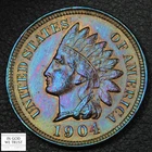 New Listing1904 Indian Head Copper Cent 1C (TONED!!!) - Cleaned