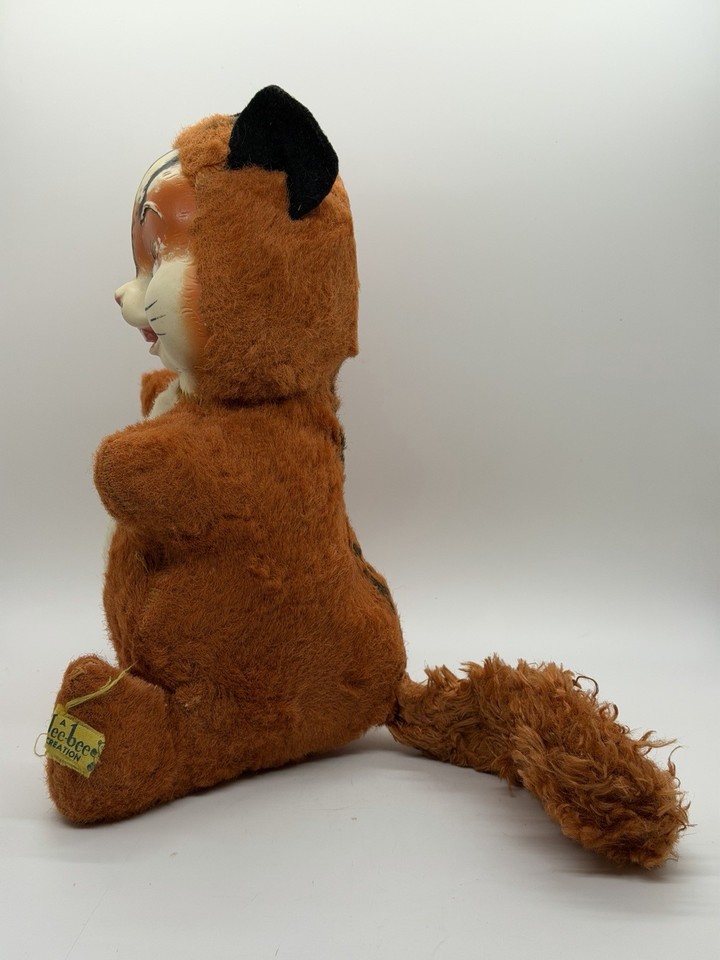 A Vintage Jee Bee Creation Rubber Face Stuffed Chipmunk Plush w/Tag ...