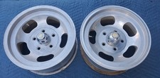 COOL Pair 70s Aluminum Slot Mags 15x7 5 On 5" GM Olds Pontiac 9.3 Gasser Rearend