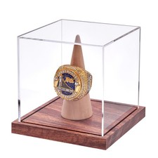 Championship Ring Display Case, No Assembly Required 1 Pack Ring, Transparent