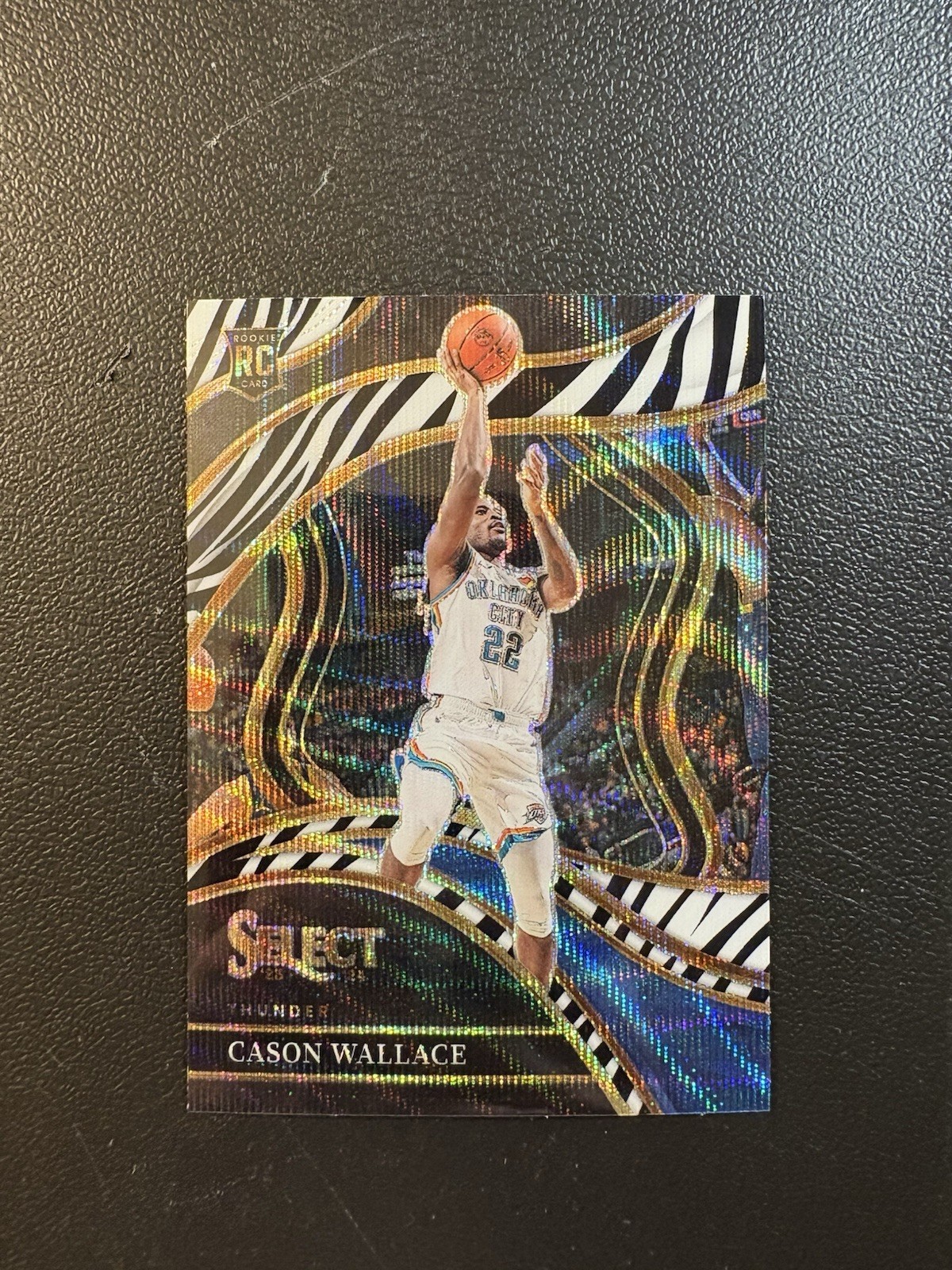 2023-24 Select Courtside Cason Wallace Zebra Prizm Rookie RC OKC Thunder #298