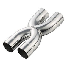 Universal 2.5" In/Out Crossover X Pipe 12" Length Stainless 2.5 Inch X Pipe-B