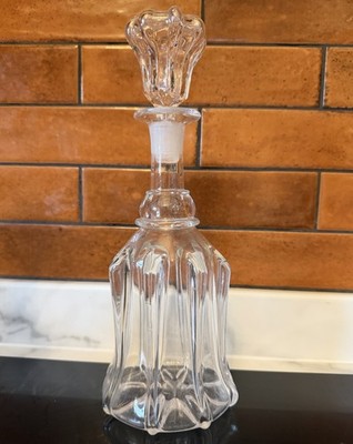 Antike georgianische viktorianische Spirituosen/Wein Getränke Dekanter 29 cm hoch sehr guter Zustand
