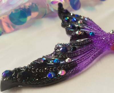 Hair Stick Mermaid Rhinestone Huge Fin Ocean Hair pin Hairstick Hair Stick Mermaid Rhinestone Huge Fin Ocean Hair pin  main image 2