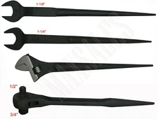 12" ADJUSTABLE SPUD WR & DUAL SPUD RATCHET & 2PC IRON WORKER SPUD 