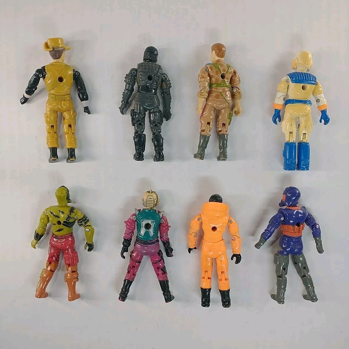 Lot of 8 Vintage GI Joe ARAH Action Figures 1980s Hasbro 3.75