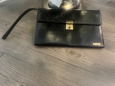 Pierre Cardin Leather Black Clutch Handbag Men's Purse Wallet Organizer