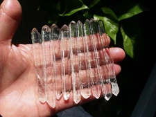 89g 9pcs Natural Double Point Quartz Crystal Rough Madagascar DX827