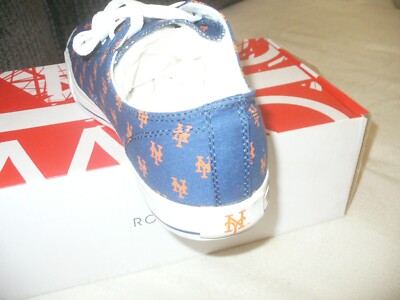 Row One Unisex New York‎ Mets canvas Logo Shoes Mens 9.5 Woman’s 11 Unisex Row One MLB New York Mets All Over Logo Low Top Shoes  main image 4
