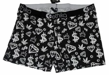 Ethika STREET QUEEN $ Signs Diamonds Crowns Boyshorts Underwear Wm's 3XL