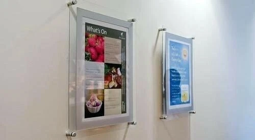 ANY SIZE Acrylic Frame - Modern Standoff Wall Frame - USA Made in Chicago, IL! - Image 3 of 4