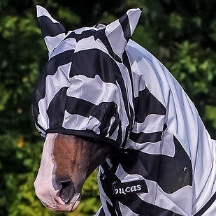 % Bucas Buzz-Off Zebra Fly Mask Fliegenmaske - UVP  25,00-Reitsport NuddelHof-NH