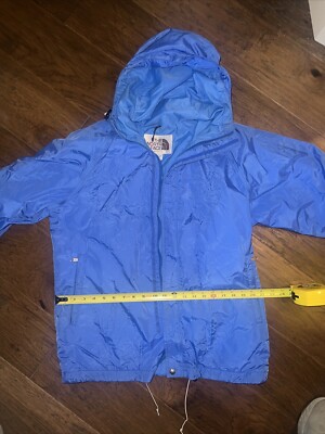 North Face Gore Tex Vintage Jacket Blue Wind Breaker Rain Large 
