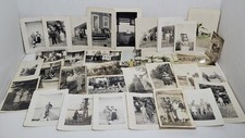 Lot Of Vintage Black  White Photographs Pictures Snapshots Soldiers Families