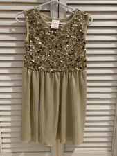 Wonder Nation 4t Girl Dress Gold Knee Length Stretch