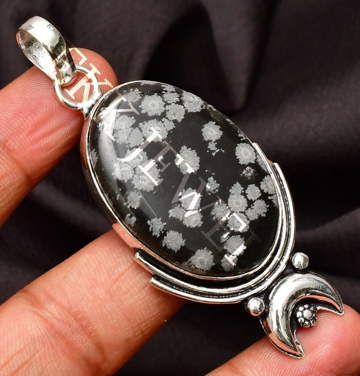 Anello vintage a forma di fiocco di neve in oro bianco 18K con diamant