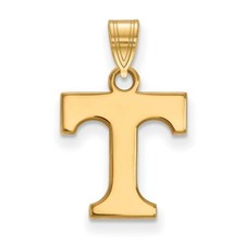 Real 14kt Yellow Gold LogoArt University of Tennessee Small Pendant