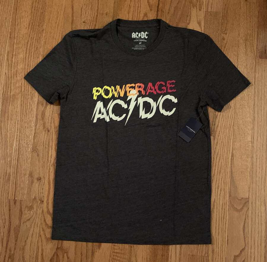 Lucky Brand AC/DC Men's Acdc Powerage Tee Shirt 7MDG0495 Small S NWT | eBay