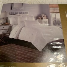 PALM TREES Tropical 2PC Twin QUILT SET WHITE NIP Beach NICOLE MILLER