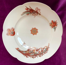 French antique Hache Jullienn Cie  Vierzon porcelain plate. 21.5 cm