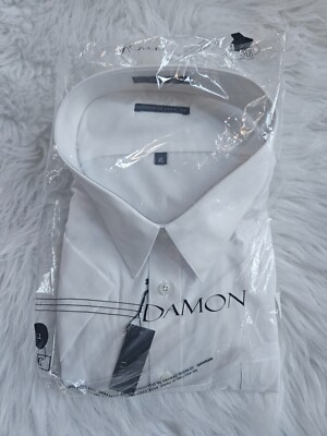 dress shirt lot SIZE 22 BIG DAMON (NEW) White Short Sleeve Dress Shirt Lot #34