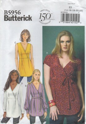 Butterick Schnittmuster 5956 EASY Röcke, Mock Wrap Style, Größe 14 - 22 Neu