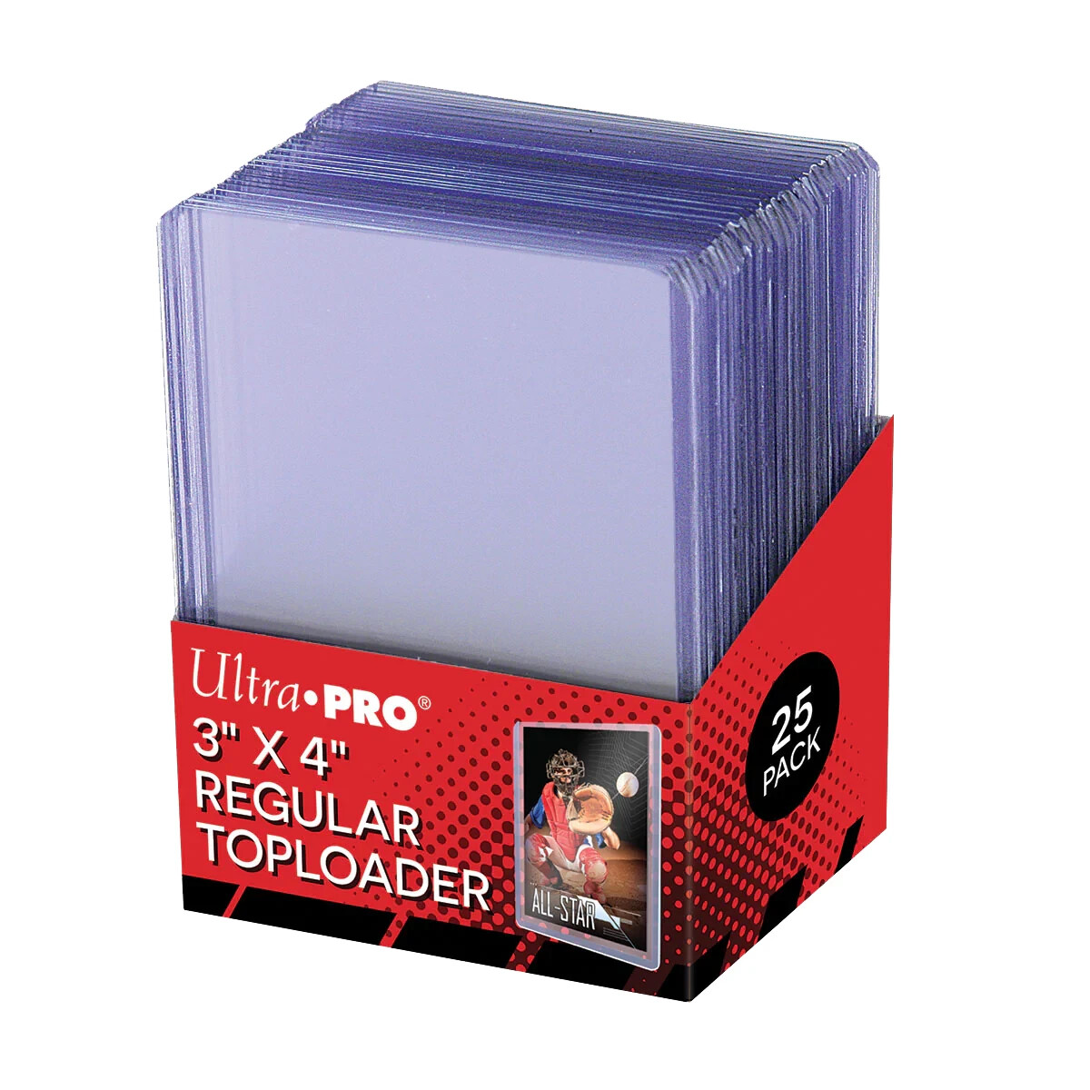 Card Protector Sleeves Ultra Pro Toploaders Régulier 3x4 - 35 Pt Bordure Rouge Ultra Pro Card Sleeves - Foto 8