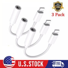 3Pack for iPhone/iPad Headphone Adapter Jack 8Pin to 3.5mm Aux Cord Converter US