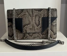 Ysl Python RARE Cross Body Snakeskin Chain Bag Purse Saint Laurent