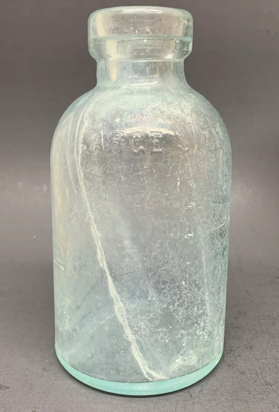 ATQ MELLIN'S INFANT'S FOOD DOLIBER GOODALE BOSTON 1890 HAND BLOWN BOTTLE