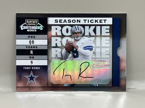 2003 Playoff Contenders Tony Romo Rookie TIcket Auto /999 #156 RC | eBay