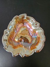 Vintage Indiana Marigold Carnival Glass Loganberry Candy Dish