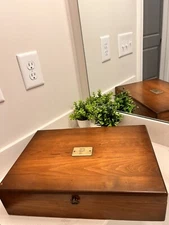 Vintage E.G.Hoover Co Wooden Anti-Tarnish Silverware Storage Chest