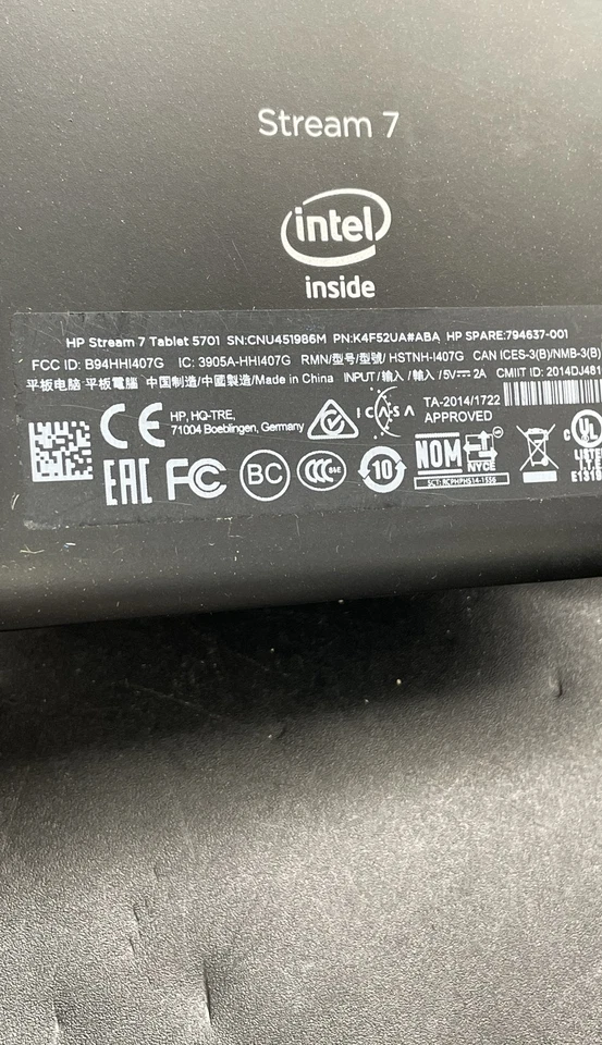 Lote de 3 unidades de tableta HP Stream 7 Modelo 5701 Windows Foto 3 de 4