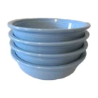 Set Of 4 Retired Fiestaware Classic Rim Cereal Soup Bowls Periwinkle USA 7"