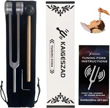 OM 136.1Hz Weighted Tuning Fork with Reflex Hammer for Healing Chakra Set,Healin