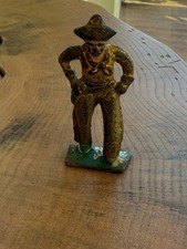 Grey Iron Toy Soldier G52 Western Cowboy Early Vintage Antique Dimestore