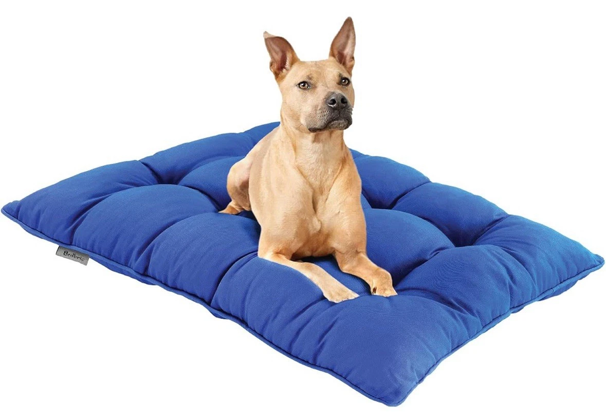 Bedbric Comfortable Dog Bed-Dog Crate Mattress for Pets Medium Size Dog Mat Blue