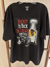 Chicago Blackhawks NHL 2010 Stanley Cup champions T-Shirt size XL. Short sleeve.