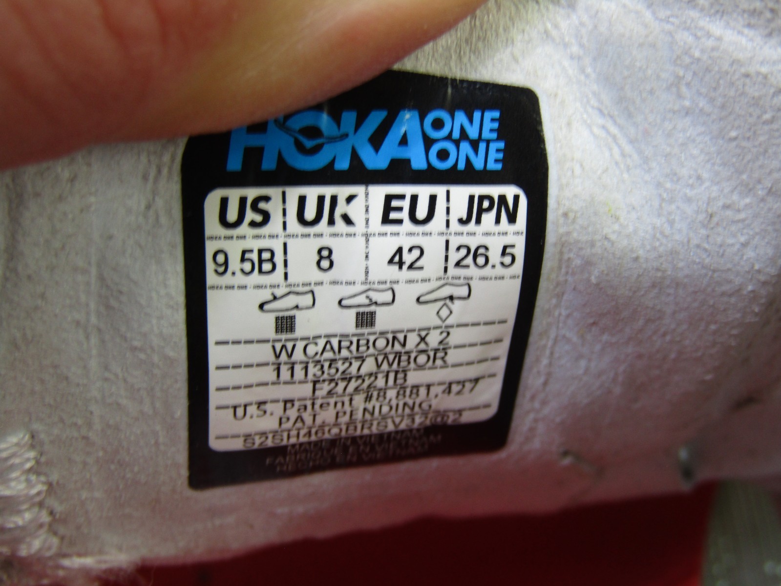 Hoka One One Carbon X 2 Athletic Shoes Womens 9.5 B Multicolor Running Active thumbnail 6